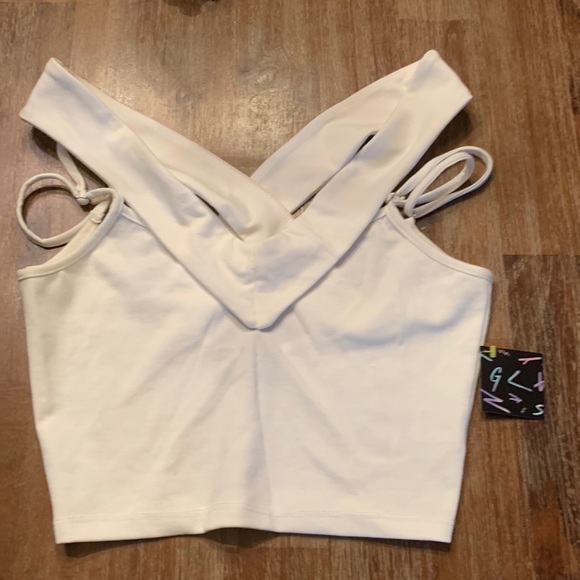 Nasty Gal Tops - Nasty gal white crop top size xs nwt